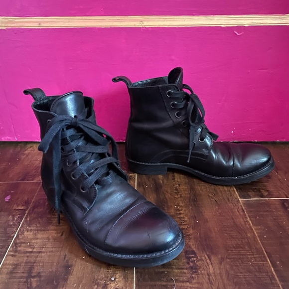 Ann Demeulemeester black leather lace up ankle boot size EU 36 - Picture 2 of 8